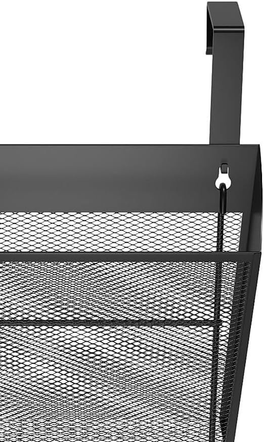 Staples TRU RED Mesh Letter Wall File, 1 - Pocket Hanging Organizer, Black, 2-Pack - Wall - Mounted Office, Door and Cubicle File Holder
