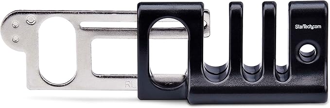 StarTech.com Peripheral Cable Anchor Lock, Secure Keyboard/Mouse, Cable Trap w/Metal Plate, Use w/Laptop Security Cable