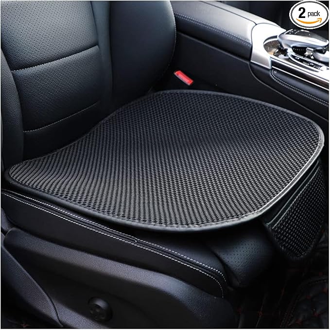 Extra Large 19.5" Car Seat Cushion for CCar Seat Driver Long Sitting,Breathable Comfort Car Cushion,Anti Slip CCar Seat Protector for Driving Travel 2Pcs