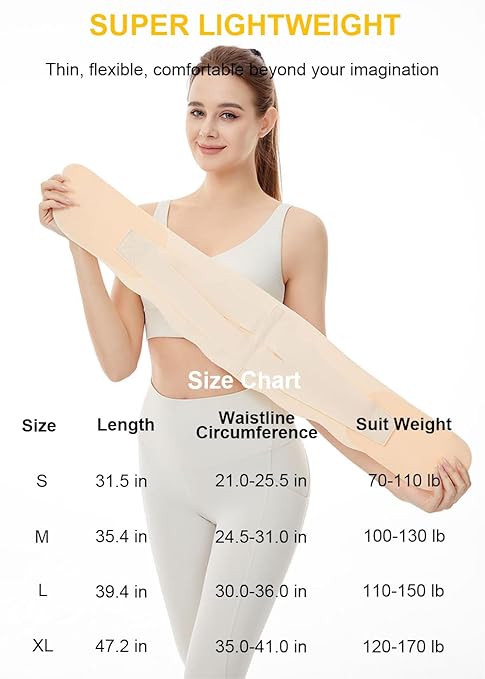 Super Thin Back Brace for Lower Back Pain Women Men, Lumbar Support Waist Support Brace for Women Lower Back Pain Relief Products, Hip Belt Waist Belt Sciatic Nerve Brace for Women Men (Black, Medium)