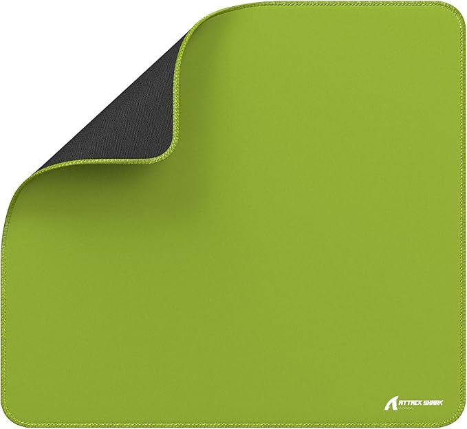 ATTACK SHARK CM02 Gaming Mouse Pad for Esports Speed Large Mouse mats for Desk Waterproof Surface Stitched Edges and Anti-Slip Rubber Base Size L Laminate 17.72” x 15.75” x 0.16” Green