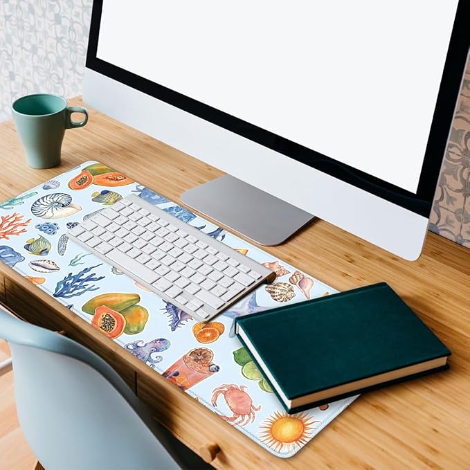 Tropical Sea Gaming Mouse Pad Ocean Summer XL Mouse Pad Large Mousepad Extended Laptop Keyboard Mat Gaming Desk Pad Mouse Mat 31.5 x 11.8 Inch Office Computer Keyboard Laptop Home