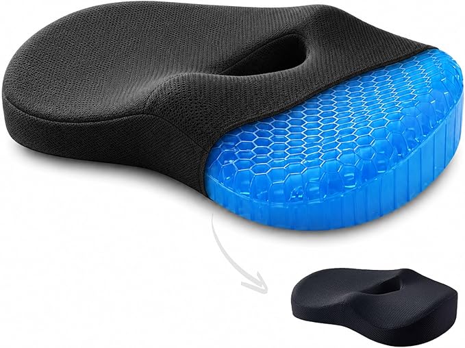 westlyn Gel Seat Cushion, Heavy-Duty Honeycomb Gel Seat Cushion, Suitable for Long Sitting Pressure Relief, Breathable & Soft Non-Slip, Cooling Seat Cushions for Car Seat Office Chair