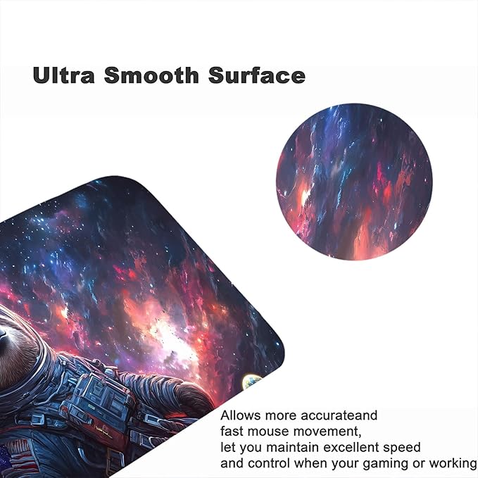 Sloth Gaming Mouse Pad Fantasy Planet Space Galaxy Funny Mousepad XL Large Gaming Mouse Pad Laptop Keyboard Mat Desk Pad 31.5"x11.8" Office Computer Keyboard Laptop Home