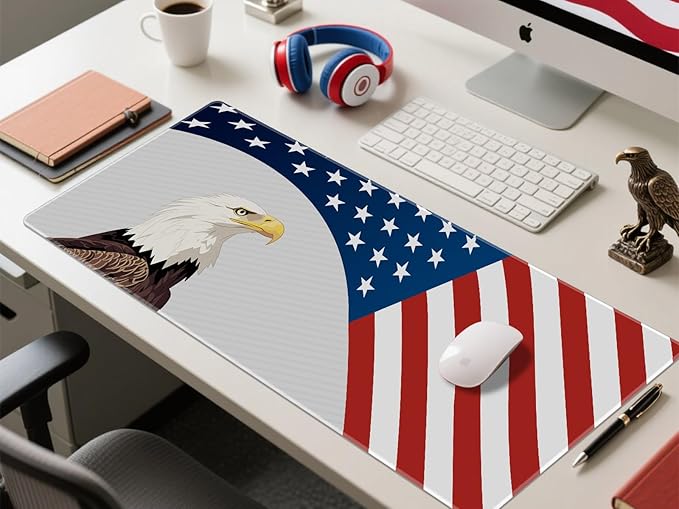 JIALONG Large Gaming Mouse Pad, XXL Desk Mat, Durable Extended Mousepad with Stitched Edges, Non-Slip Base Keyboard Mat for Gamer, Office and Home - 35.4x15.7 Inches