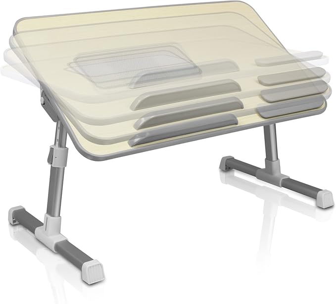 Aluratek (ACT01F) Adjustable, Foldable, Ergonomic, Laptop Cooling Table with Cooling Fan (Standing Desk, Sofa/Couch Tray, Floor)