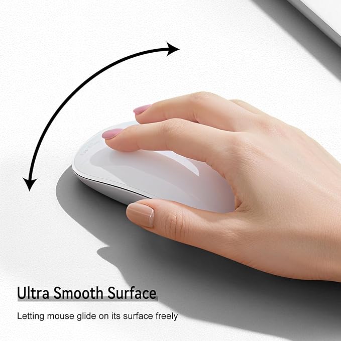 Leather Mouse Pad with Stitched Edge, Waterproof Gaming Mouse Mat for Computers, Laptop, Office & Home (White, 11"*8")