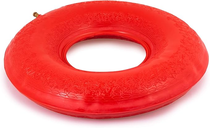 Carex Inflatable Donut Cushion - For Tailbone Pain, Hemorrhoids, Sciatica - Relief Cushion For Office Chair, Car, Seats, Travel, Wheelchair
