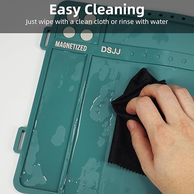 CKPART Gun Cleaning Mat, Premium Magnetic Pad With Organizer Parts Tray, Anti-Slip Rubberized Pistol Mat, Protective Workbench Mat for Gun Cleaning (16.5"x 10.43")