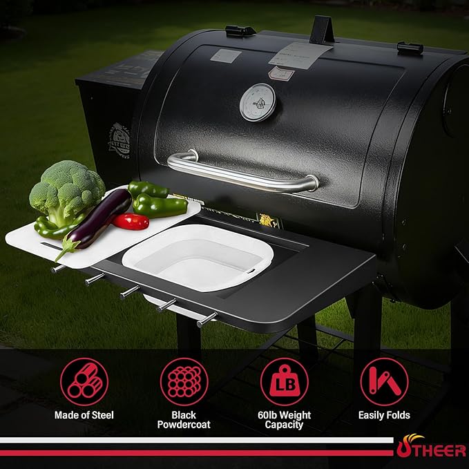 23.6 X 12.2 Folding Grill Shelf for Pit Boss 700DX 700FB 700FB2 800FB2, Easy-Check Fit Accessory for Outdoor Cooking or Use