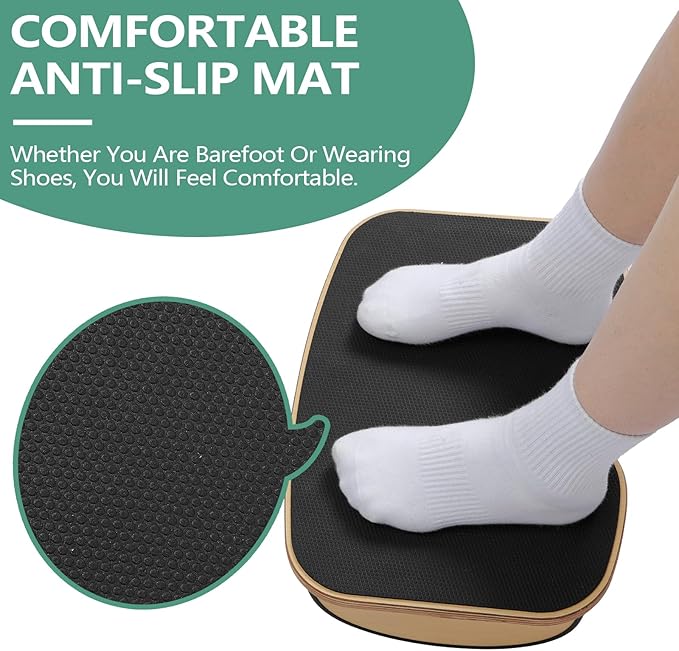 Under Desk Footrest for Office, Ergonomic Foot Rest for Under Desk at Work, Wood Foot Stool to Teacher Supplies, Student Gifts, Doctors Office Accessories