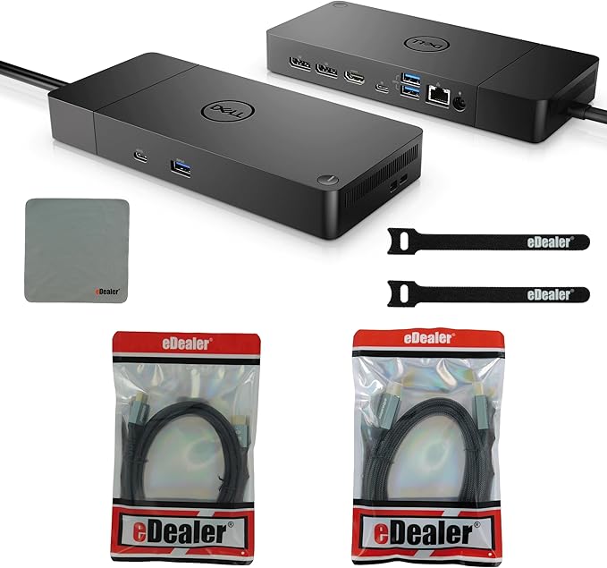 Dell Performance Dock WD19DCS Bundle with 240W Power Adapter (Provides 210W Power Delivery; 90W to Non-Dell Systems) No 3.5mm Ports + Starter Kit Bundle