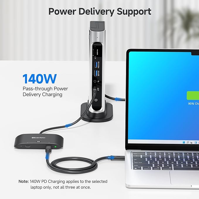 Cable Matters 20Gbps USB C KVM Switch for 2 Computers, Up to 8K@30Hz on Windows, 4K@60Hz on macOS, 140W PD, for Sharing a USB-C/Thunderbolt 4 Monitor or Dock (Not Work with Captive Cable Docks), Black