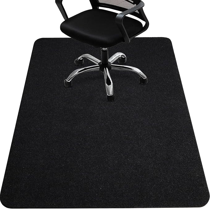 Office Chair Mat for Hardwood and Tile Floor, 55" x 35" Computer Chair Mat, Non-Slip Floor Protector, Under Desk Mat for Rolling Chair, Black