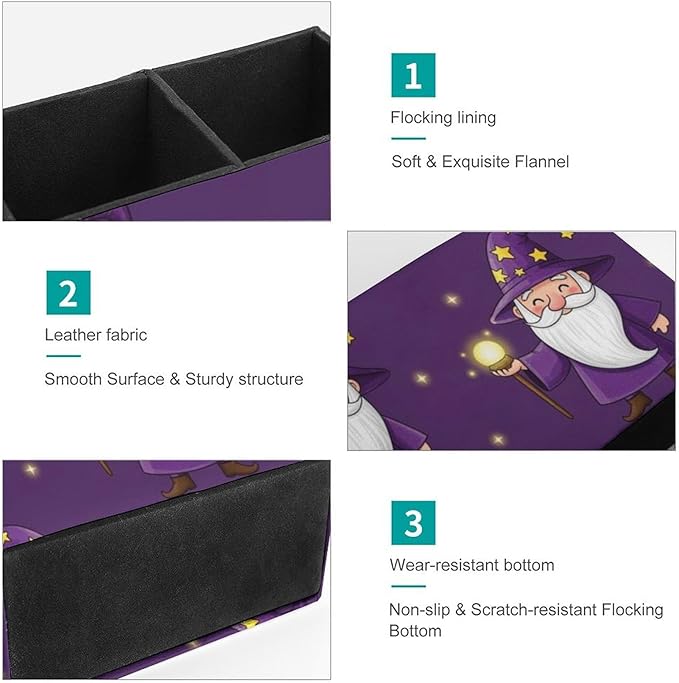Office Storage Pen Organizer Box Gnome Purple, Ideal for Office, Classroom, and Home