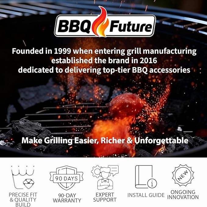 Organizer Kit for Weber Grills - Condiment Caddy, Garbage Bag Holder for Weber Slate Griddle and Spirit Series(2025 Models) Grills, 3400105 Grill Accessories for Works Side Rail, Barbecue Utensils