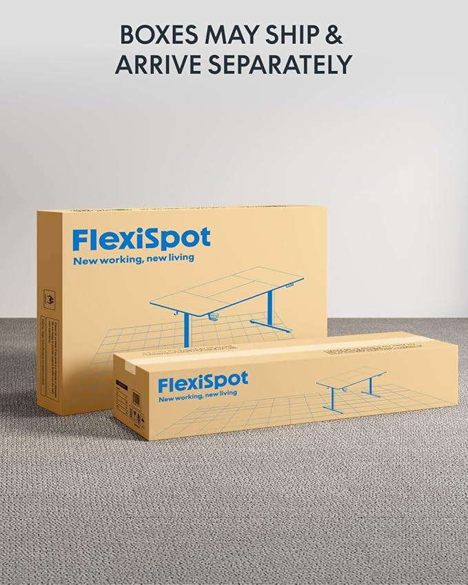 FLEXISPOT 63" x 32" Office Standing Desk, Height Adjustable Sit-Stand Desk, Quiet & Stable, with Cable Management & Cup Holder, for Commercial Use, Black Walnut Top (2 Packages)