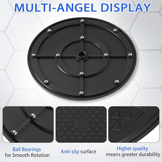 8 Inch Heavy Duty Rotating Swivel Stand - Lazy Susan with Steel Ball Bearings for Model Base/Rotating Plants/Crafts Stand Monitor/TV/Monitors/Potted Plants (360˚ Rotation)