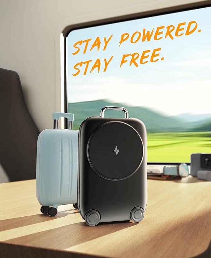 Mukiya 2026 Traveling Fast Wireless Charging Station for Apple Devices, Magnetic 3 in 1 MagSafe Charger Stand for iPhone 17 16 15 14 13 12 Pro Max Plus Air, Apple Watch&Air pods Pro-Sweet Gifts, BK