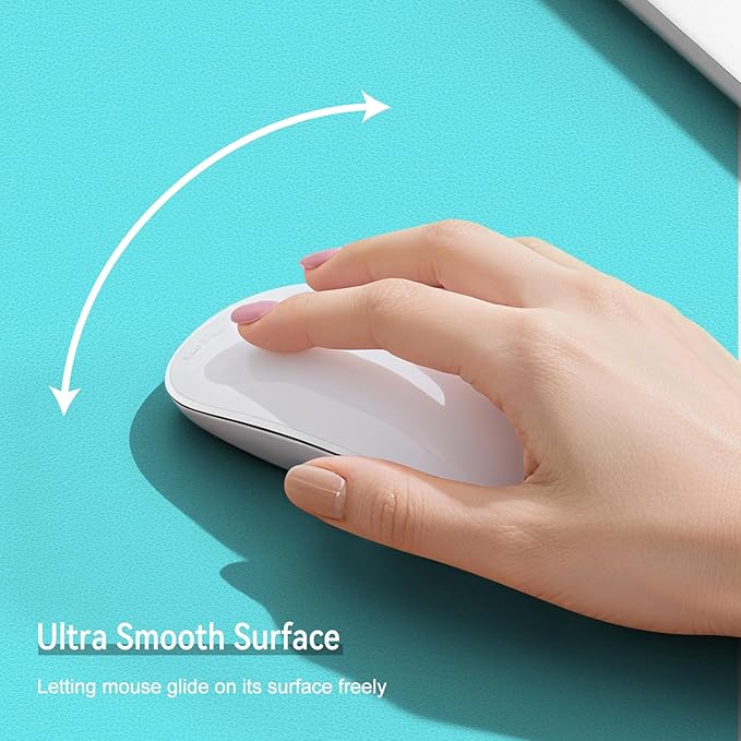 Leather Mouse Pad with Stitched Edge, Waterproof Gaming Mouse Mat for Computers, Laptop, Office & Home (Light Blue, 33"*13")