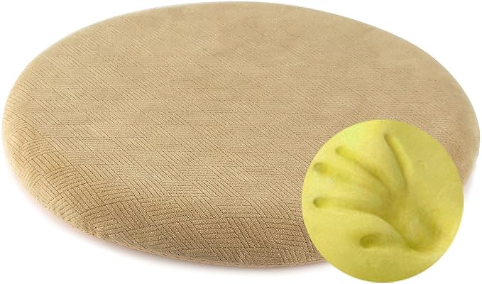Sigmat Memory Foam Seat Cushion Anti-Slip Soft Round Stool Cushion Chair Pad 13 Inch Camel