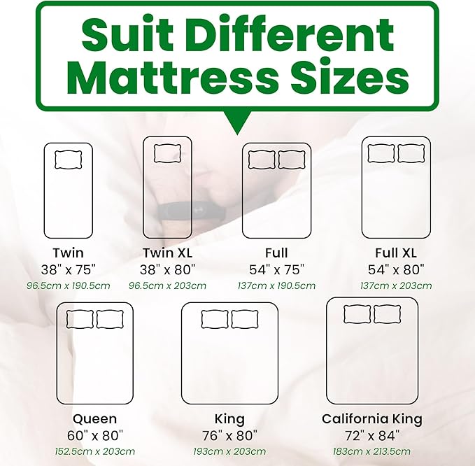 ECOHomes Non Slip Mattress Gripper Pad Stop Mattress, Keep Topper from Sliding - Anti Slip Grip Pads Holder Stop Couch Cushion, Sofa Cushions, Patio & Furniture to Prevent Sliding (Queen)