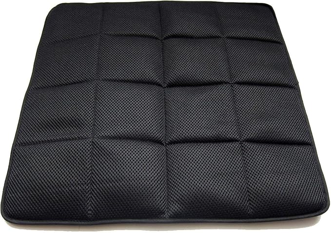 DGQ Natural Bamboo Charcoal Non-Slip Seat Cushion 17.7" 17.7"- Home Office Car Chair Cover Pad Mat (Pack of 1，Black)