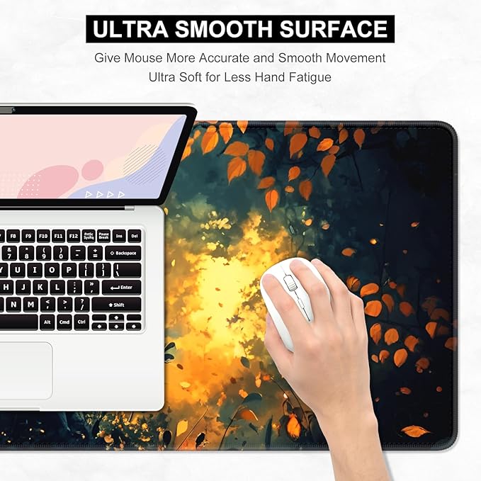 Desk Pad, 32" x 16" XXXL Extended Large Gaming Mouse Pad, Desktop Decor Desk Mat, Men Women Office Supplies and Accessories, Cute Anime Mouse Mat for Laptop & Keyboard, Dark Cat