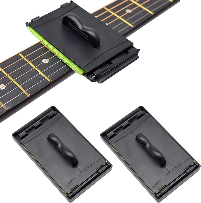 4-Pack Guitar String Cleaner & Maintenance Kit - 360° Microfiber Cleaning Tool for Guitar, Bass, Ukulele, Violin, Electric Guitars - Includes Fretboard Brush & Guitar Picks (4)