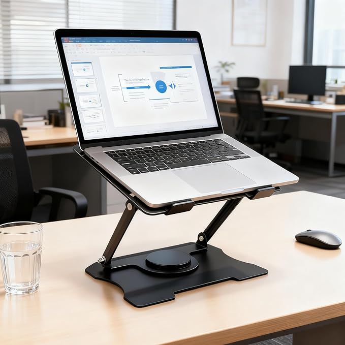 Installation-Free Laptop and Tablet Stand, Foldable Cooling Stand, Rotating Monitor Lift Stand