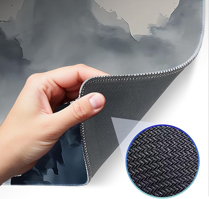 Mouse Pad, Gaming Mouse Pad, Ink Landscape Painting, Non-Slip Rubber Bottom, Stitched Edges, Suitable for Home, Office, Laptop, Keyboard Desk Pad, 31.5x11.8 Inch, Peak