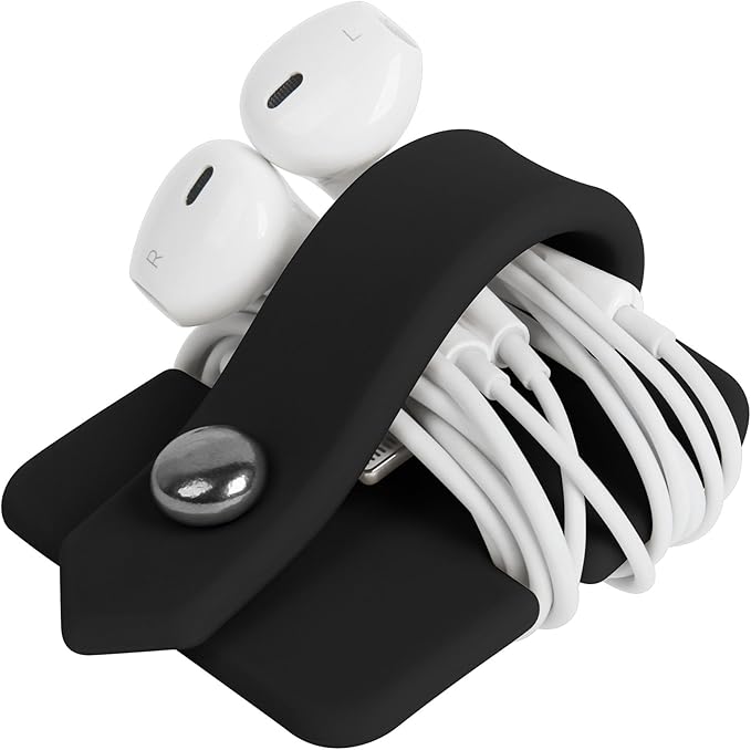 Headphone Case Cord Organizer Earbuds Holder Earphones Case Wrap Winder Headset Keeper Cord Manager Cable Organizer Black | Cord Organizer