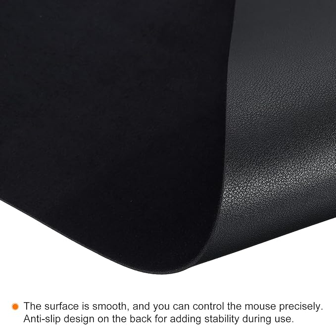 PATIKIL 24"x12" Desk Mat Protector, PVC Non-Slip Waterproof Mouse Pad Writing Mat for Office Home, Black