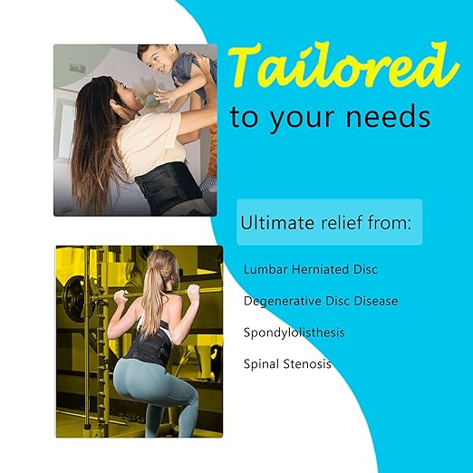 Back Brace for Lower Back Pain Relief Women & Man From Sciatica, Herniated Disc, Scoliosis, Breathable Back Support Belt With 4X Alternative Strips and Lumbar Pad for Home & Lifting at Work (Medium)