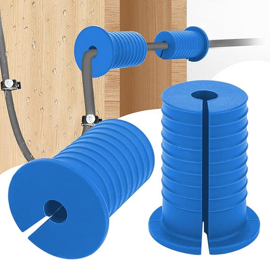 2 Pcs Starlink Cable Routing Kit for 1 Inch Wall Hole, Blue Silicone Wall Grommet for Ethernet Cable, Perforated Cable Punch Grommet, Starlink Accessories