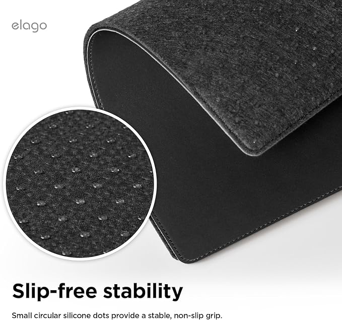 elago Smart Magnetic Desk Mat Compatible with All Magnetic Products -Paper Protector, Mouse Pad, Laptop, Non-Slip Top, Premium Waterproof Writing Pad for Office and Home (Black [Large]