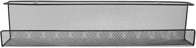 GLOGLOW Under Desk Cable Management Tray, Metal Wire Organizer with No Drill Design for Organizing Extension Cords At Home Office or Kitchen (Small Size)
