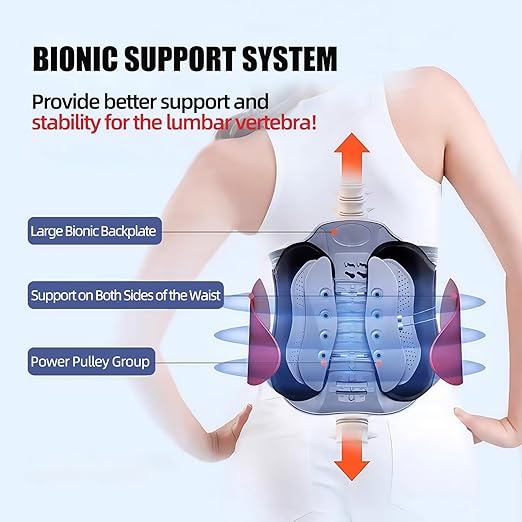 Back Brace Support Belt-Lumbar Support for Back Discomfort, Sciatica, Scoliosis, Herniated Disc Adjustable Support Straps-Lower Back Brace with Removable Lumbar Pad for Men & Women (2XL/3XL)