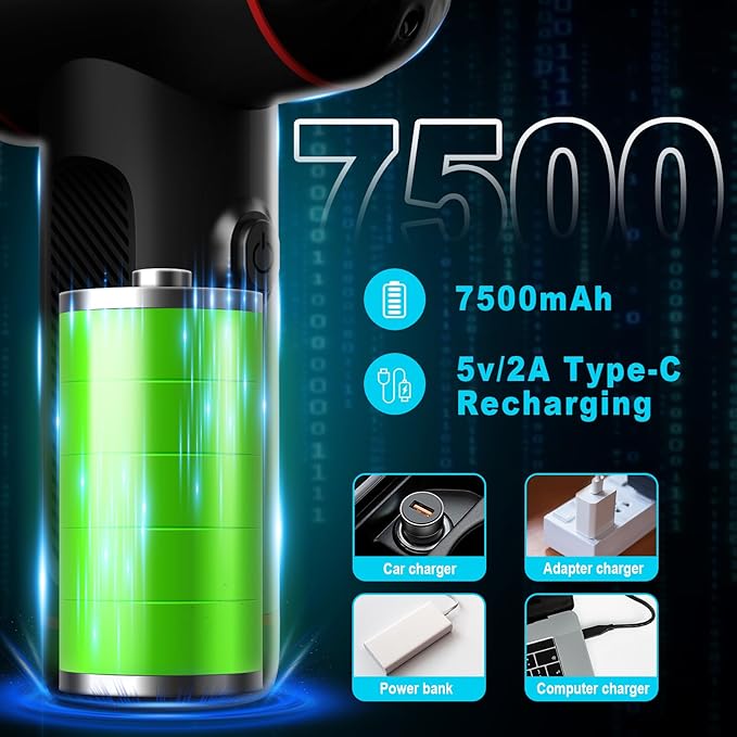 Compressed Air Duster,3 Gear Adjustable 100000RPM Electric Air Duster, Rechargeable Cordless Air Blower with LED Light for Computer Keyboard Electric Devices Cleaning. Replaces Compressed Air Cans