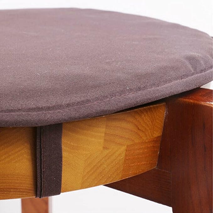 Dining Chair Cushions, Removable Waterproof Comfortable Seat Cushions with Ties,Circular Non-Slip Comfort Office Chair Cushion for Office Patio Coffee Shop Dining Bistro Indoor Outdoor Garden
