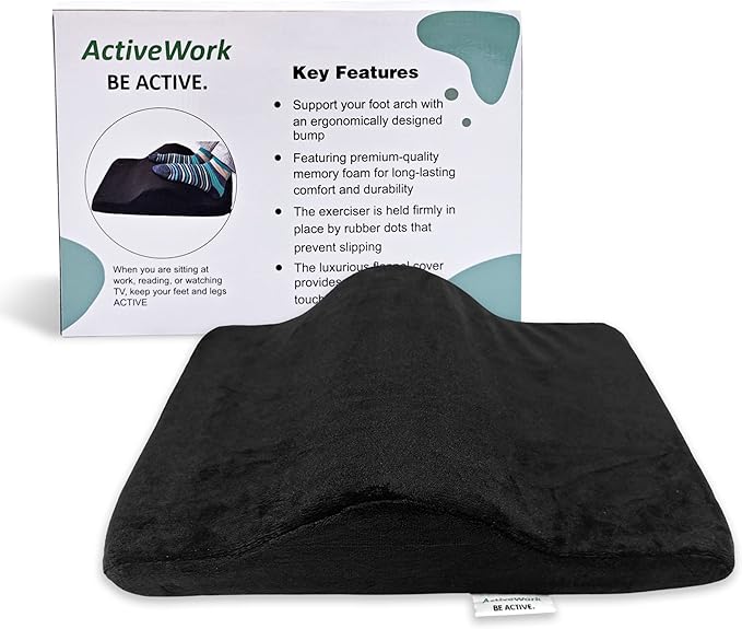 2-in-1 Portable Foot Rest & Exerciser - Improve Circulation & Exercise Massage Foot Under Desk Work Office Chair, Gaming Chair & Home