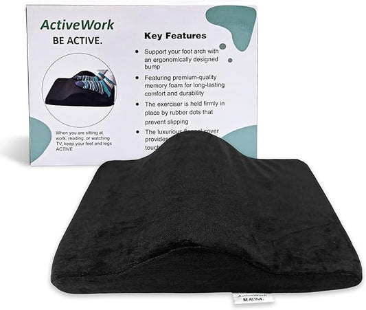 2-in-1 Portable Foot Rest & Exerciser - Improve Circulation & Exercise Massage Foot Under Desk Work Office Chair, Gaming Chair & Home