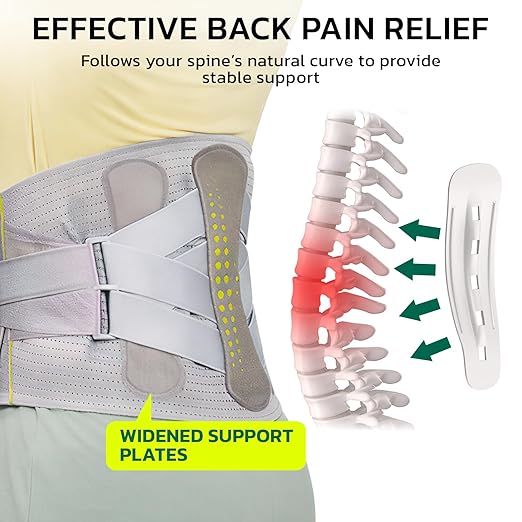 aoFIT Back Brace for Lower Back Pain Relief with 360-Degree Biochemical Hug Support, Back Support Belt for Men and Women, Soft Breathable Fabric Lumbar Support for Herniated Disc, Sciatica S
