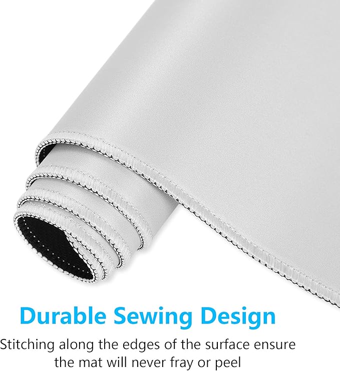 Dapesuom Large Mouse Pad, Extended Gaming Mouse Mat with Stitched Edges, Full Size Desk Mats with Non-Slip Base, Computer Big Desktop Keyboard Pad for Gamer, Laptop, Office, 23.6 x 11.8 In, Space Gray