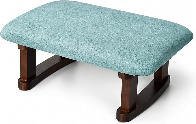 Small recrangle footstools footrest (Turquoise/Blue)