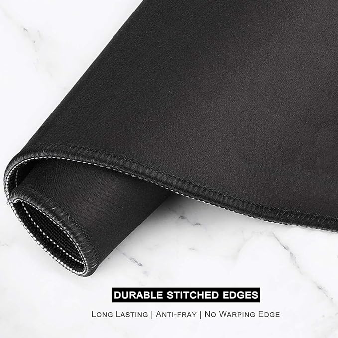 Auhoahsil Large Mouse Pad, XXL Desk Pad, Extened 35" x 15", Non-Slip Rubber Base, Stitched Edges, Superior Surface, Waterproof Keyboard Mat, Large Mousepad for Gamer, Office & Home, Brown Heart