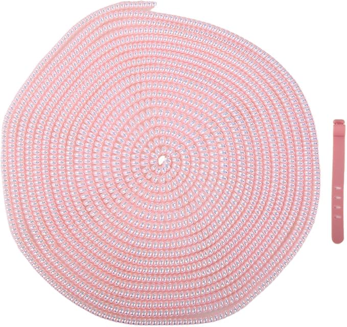 4.8M(15.75FT) Spiral Cable Protector, Multicolor Suitable for Most Phone/Pad/Laptop USB Wire Cord Savers Protection Cover Anti-Break Wrap Charger Data Line Cables Sleeves, Laser Pink