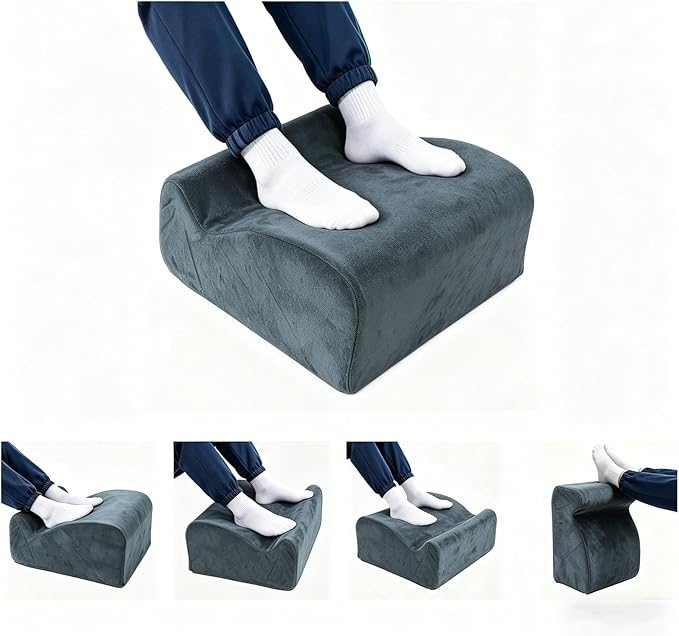 Foot Rest for Under Desk at Work. Multifunctional 3-Tier Foot Stool Office Desk Accessories, Soft Ergonomic Footrest,Support Foot Pillow,Heel Chair,Leg Elevation Pillow (Ivory, One Size)