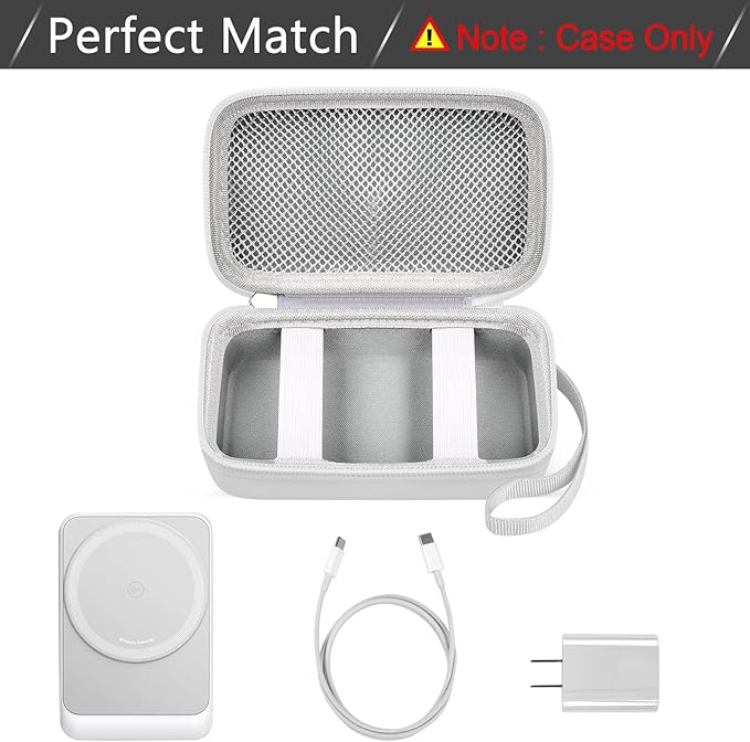 ANKHOH Case for Anker MagGo for Ucomx 3-in-1 for MagGo UFO Charging Station,for Augnner for Iseyyox for Apple MagSafe Duo for LISEN Wireless Charger Foldable Magnetic Charging Stand Storage Box- White