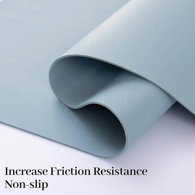 Desk Pad Mat Set,3-in-1 Large Mouse Pads with Wrist Rest and Keyboard Pad, Desk Mats for Keyboards and Mouses, Ergonomic Keyboard and Mouse Mat Set for Office Home Decor(Blue, 35.4" x 16.9")